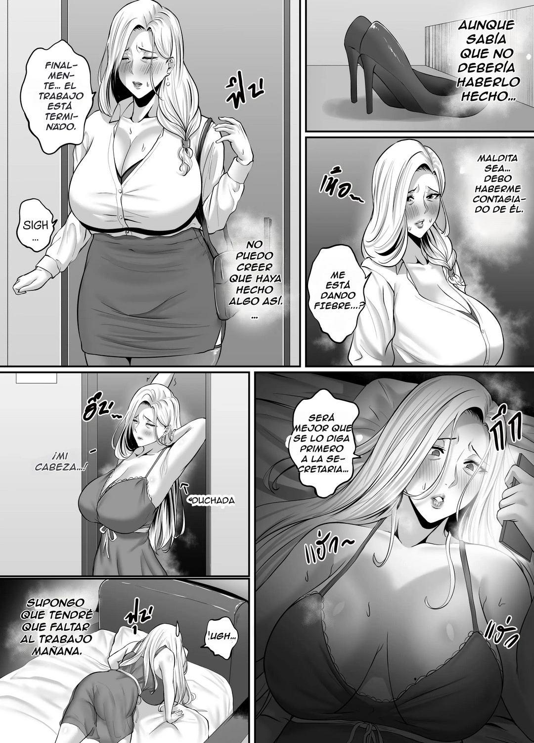 Noche con la Jefa MILF Comic Porno - Página 30
