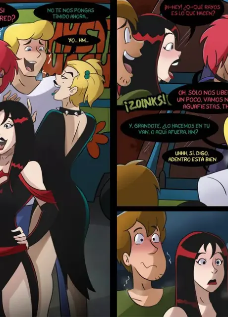 Fred and Shaggy party with the Hex Girls – Hermit Moth