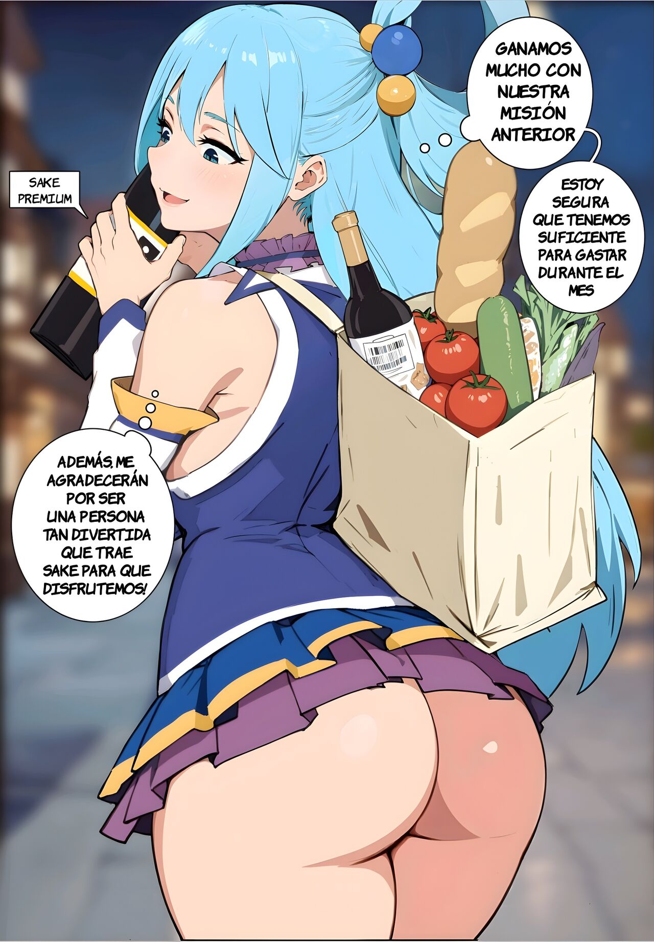 Kazuma castigando a Aqua – Konosuba - Página 1