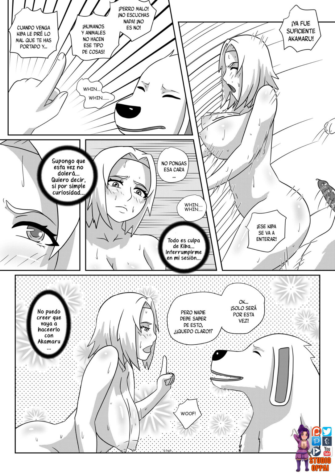 Sakura X Akamaru – Studio Oppai - Página 9