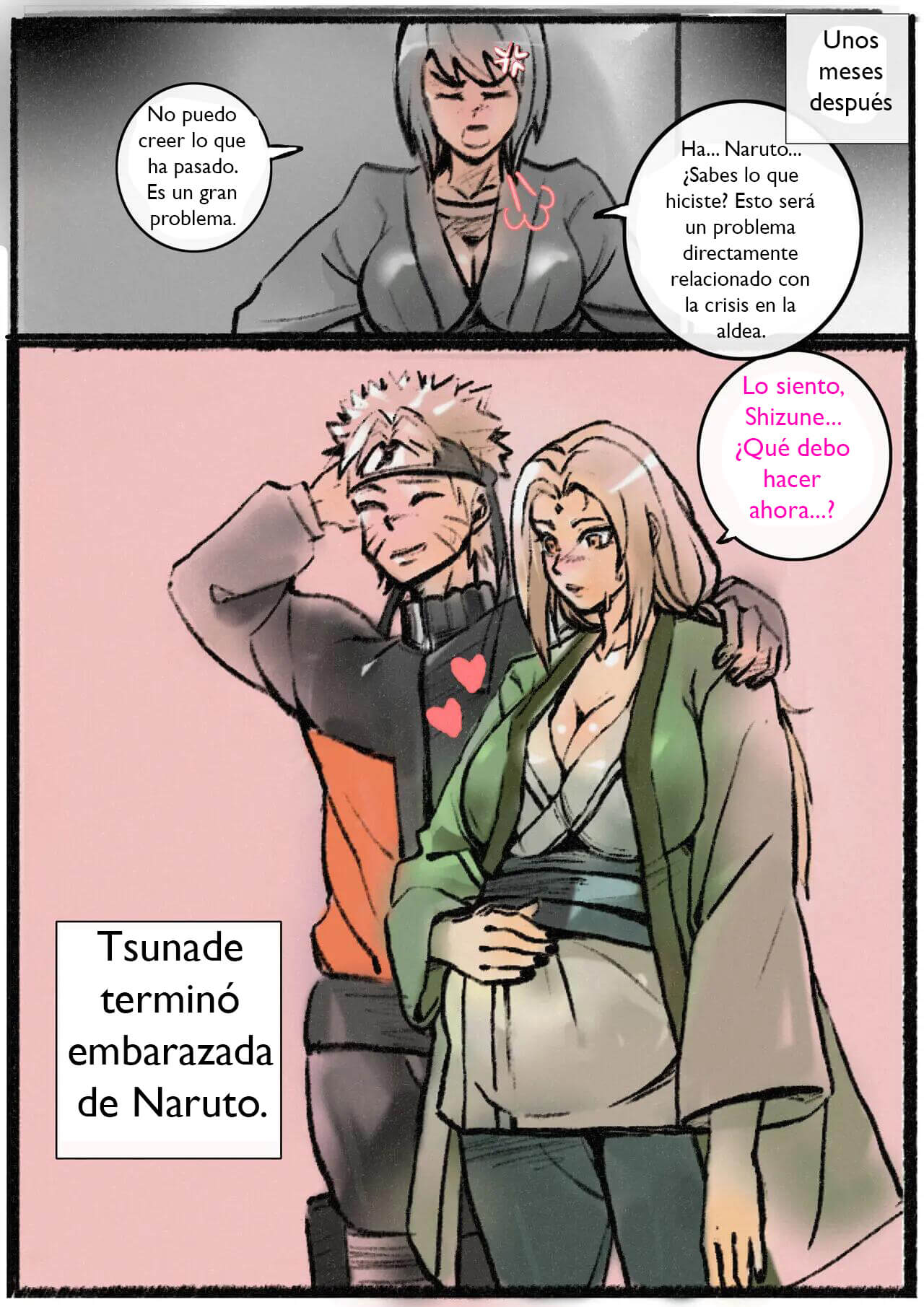 Tsunade Ayuda en la Graduacion de Naruto Comic Porno - Página 14
